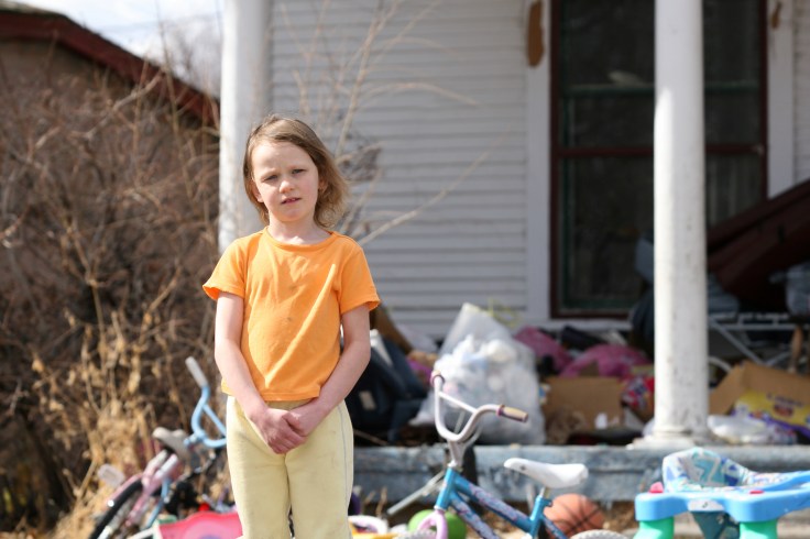 A little girl living in poverty in America